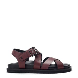 Shoon Sh Liner Burgundy Leather