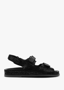 DANIEL Sissy Black Diamante Embellished Sandals 