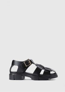 SHOE THE BEAR Alva Fisherman Black Leather Sandals 
