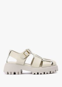 SHOE THE BEAR Womens Posey Fishermen Sandal in Off White 
