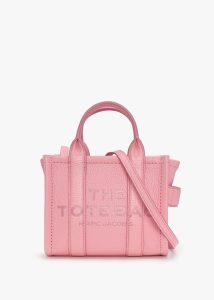 MARC JACOBS The Leather Ribbon Pink Cross-Body Tote Bag 