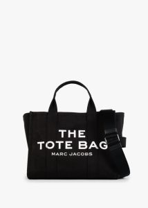 MARC JACOBS The Medium Black Canvas Tote Bag 