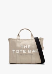 MARC JACOBS The Medium Beige Canvas Tote Bag 