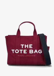 MARC JACOBS The Canvas Medium Oxblood Tote Bag 