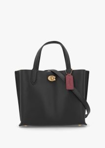 COACH Willow 24 Black Leather Tote Bag 