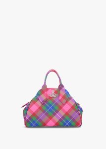 VIVIENNE WESTWOOD Yasmine Medium Candy Tartan Tote Bag 