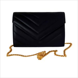Sellenes Val Clutch - Black / Gold Handbag