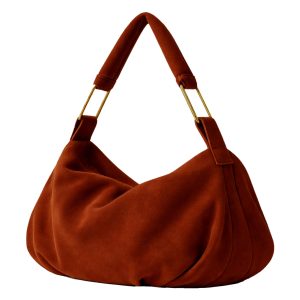 Sellenes Hobo Bag - Rust Suede Handbag
